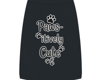 Camiseta regata para animais de estimação | Camiseta para cachorro em algodão penteado com estampa de pata