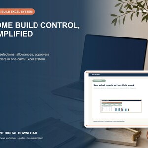 Home Build Selections Tracker, Allowance & Renovation Planner Spreadsheet