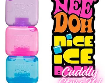 NeeDoh Nice Cube Sensory Stress Ball | Super Solid Squishy Fidget Toy | Anxiety Relief Squeeze Cube | Desk Stress Reliever Gift