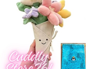 Amuseables Rose Bouquet Plush Toy Inspired | Soft Flower Bouquet Stuffed Animal | Cute Nursery Decor