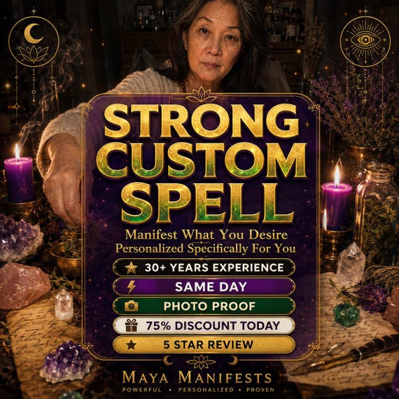 SAME DAY Strong CUSTOM Spell - Powerful Custom Same Day Spell Casting, Manifest What You Desire, Personalized Specifically For You