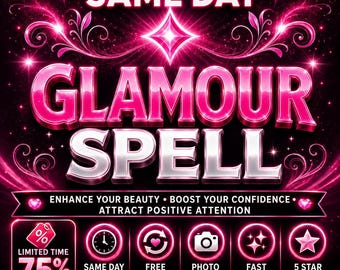 SAME DAY Glamour Spell | Beauty Spell | Confidence Spell | Attraction Spell | Enhance Your Aura | Self Love Spell