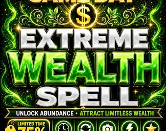 SAME DAY Extreme Wealth Spell | Money Attraction Spell | Prosperity Ritual | Abundance Spell | Financial Success Energy