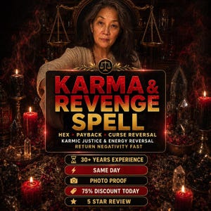 SAME DAY Karma & Revenge spell, Payback | Curse reversal spell for stubborn target, Karmic Justice, Energy Reversal, Return Negativity fast