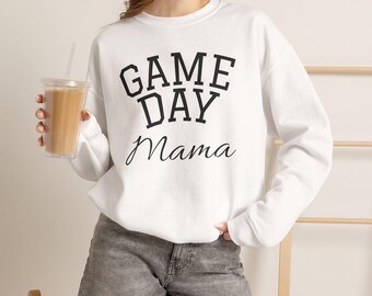 Game Day Mama Sweatshirt | Trendy Game Day Crewneck for Baseball Volleyball Softball Basketball Moms