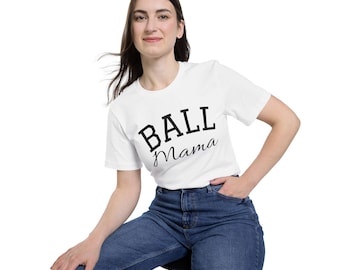 USA Made Ball Mama T-Shirt | Baseball Softball Basketball Volleyball Mom Gift Tee