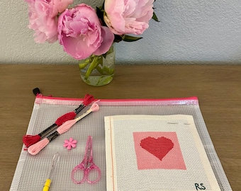 Beginner Heart Needlepoint Kit