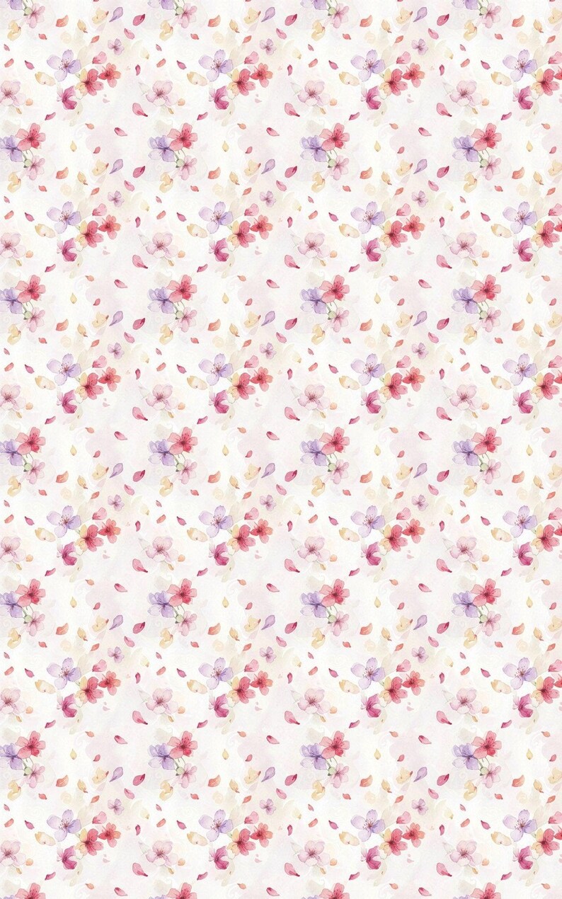 Floating Florals & Petals - London Penny Gift Wrap