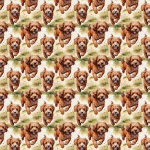 Sunlit Cavapoo Fields - London Penny Gift Wrap