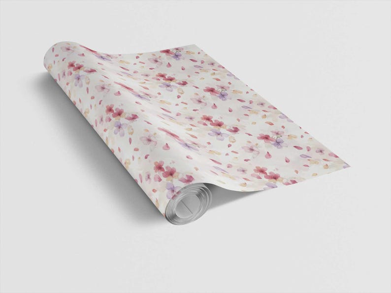 Floating Florals & Petals - London Penny Gift Wrap