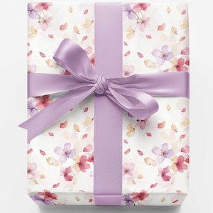 Floating Florals & Petals - London Penny Gift Wrap