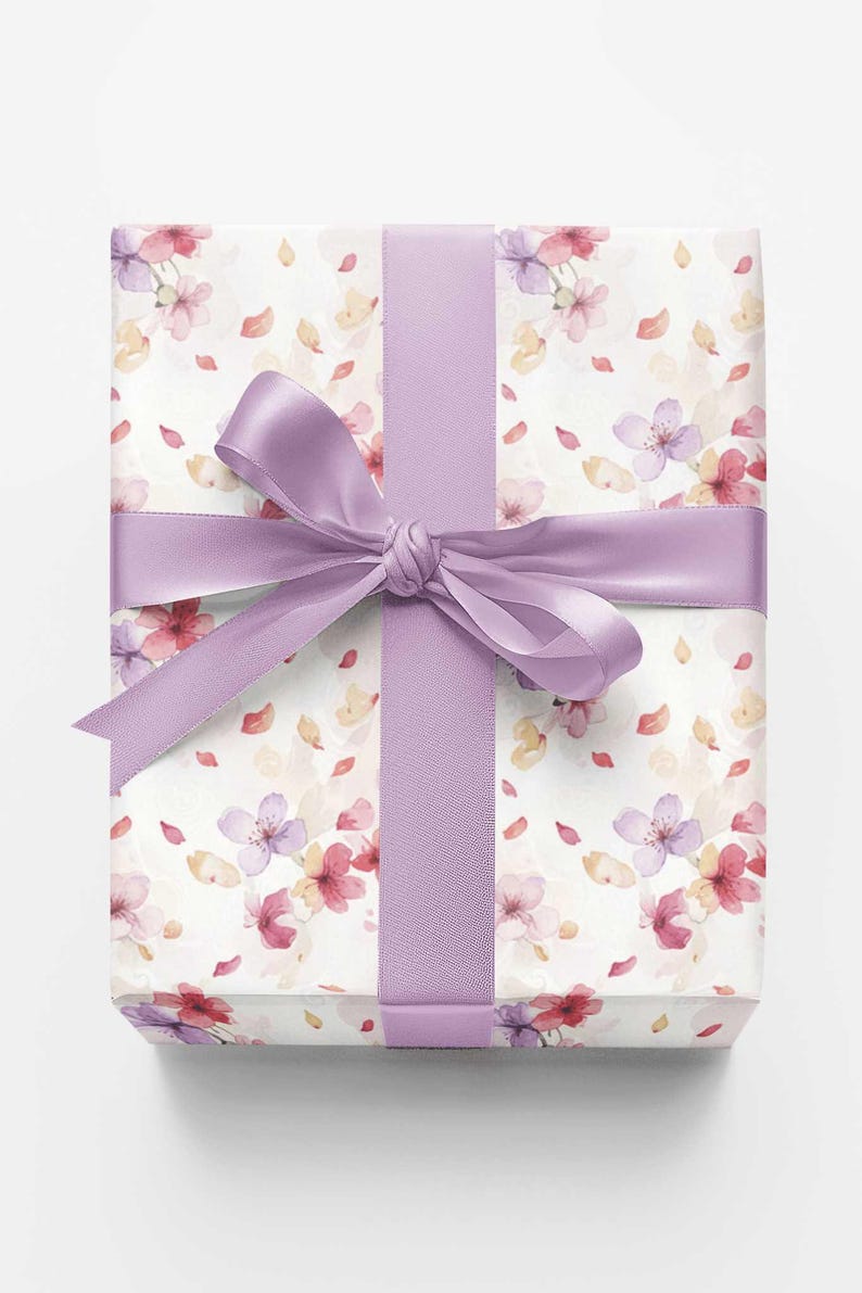 Floating Florals & Petals - London Penny Gift Wrap