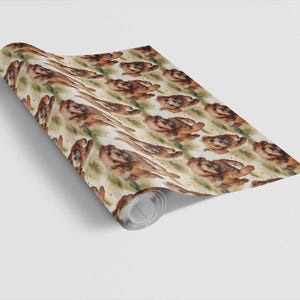 Sunlit Cavapoo Fields - London Penny Gift Wrap