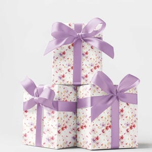 Floating Florals & Petals - London Penny Gift Wrap