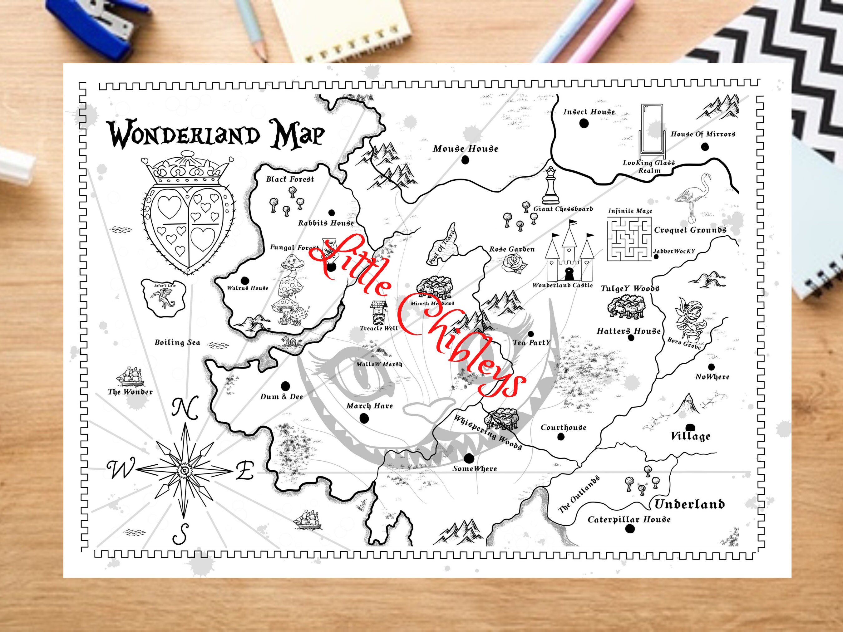 Wonderland Map By Nauticalnymph Wonderland Map Advent - vrogue.co