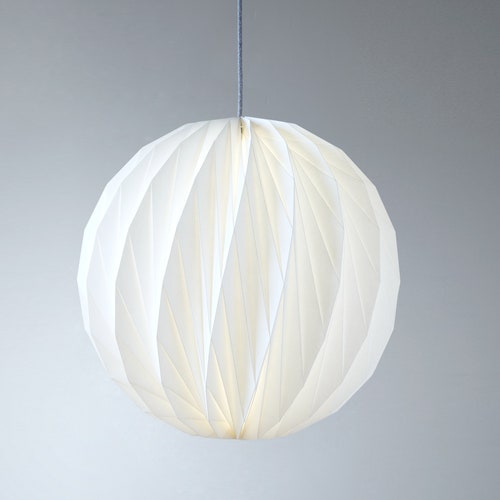 origami lampshade SUNDAY NOON – handfolded paper lamp with a modern design