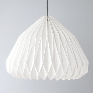 origami lampshade SPHERICA – handfolded paper lamp with a modern design