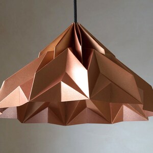 MAKE A WISH origami lampshade pendant satin-copper image 3