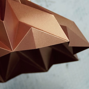 MAKE A WISH origami lampshade pendant satin-copper image 5