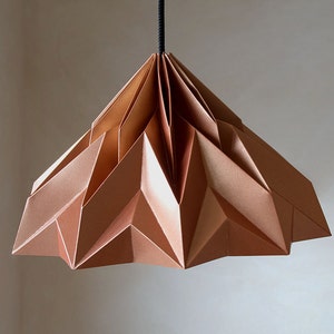 MAKE A WISH origami lampshade pendant satin-copper image 2