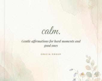 Calm Affirmation Cards Printable, 24 Faith and Gratitude Cards for Anxious Moments, Christian Self Care Gift, Instant Download