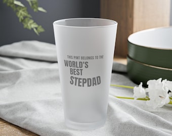 Verre à pinte de beau-père 16 oz | Pinte de bière glacée pour beau-père