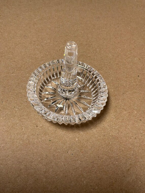 Vintage Waterford Crystal Ring Holder Dish – Cut Crystal Jewelry Organizer View 4