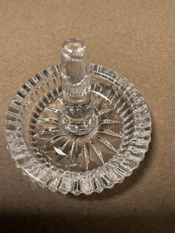 Vintage Waterford Crystal Ring Holder Dish – Cut Crystal Jewelry Organizer View 5