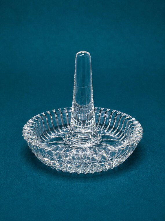 Vintage Waterford Crystal Ring Holder Dish – Cut Crystal Jewelry Organizer