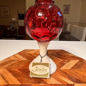 フェントン　シェード　ランプ　アンティーク　ミルクガラス　水玉 Fenton coin dot lamp - Etsy 日本