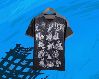 Japan Anime Football Jersey for Adults – Manga Inspired Soccer Shirt – Black Edition Sportswear
