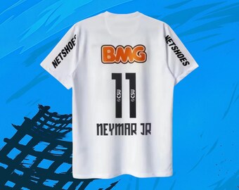 Brazil Inspired Number 11 Football Jersey | White Soccer Shirt | Retro Fan Jersey | Brazilian Sports Tee