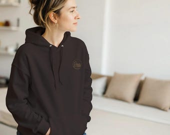 Colosseum Embroidered Hoodie, Minimalist Travel Sweatshirt, Italy Wall Art Gift, Unisex Pullover Hoodie, Wanderlust Gift