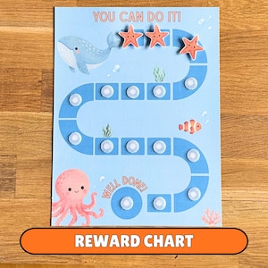 Ocean Reward Chart, Sea Animals Behavior Tracker, Potty Training Visual Schedule (Digital Download)