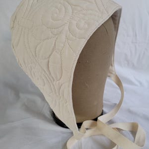 Quilted Poly/Cotton Coif, Natural Colour - S, M, L, XL - &quot;Arming Cap&quot;