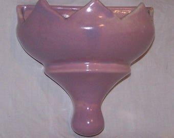 Lavender/Mauve Wall Sconce - vase from the past