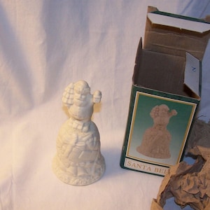 Vintage Santa Bell, 5" tall, Jolly Old Santa Bell in the original box
