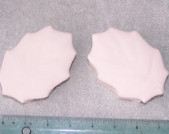 ONE Ceramic Bisque Leaf-shaped Jewel BOX- "DuRi 83"-  fired to 04, ready for glaze or paint