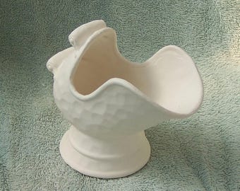 Bisque Coal Skuttle, 4.5" x 3" x 6",  Fired to 04, ready for glaze or paint