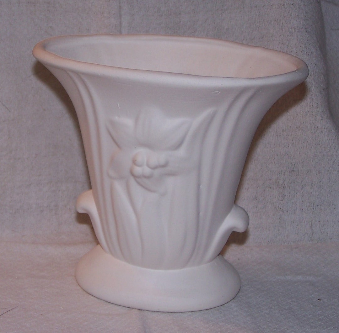 Jarrón de narciso bisque de cerámica delicado más de uno Etsy España