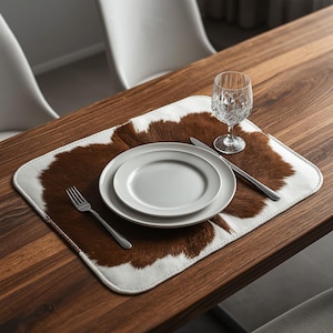 Luxe rundleren placemat, eettafelmat op haar, rustiek westers decor