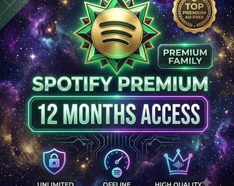 Spotify Premium Access - 12 Months - Warranty - Quick and Legal