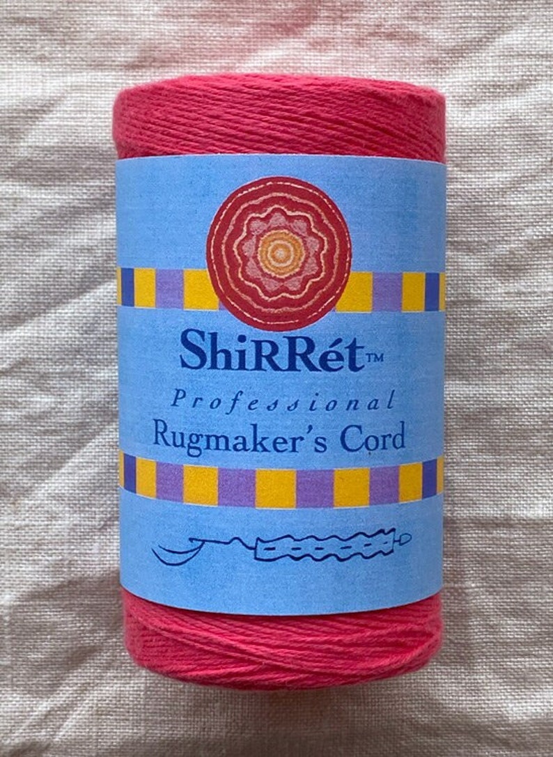 100% Cotton 4-Ply Cord is strong, for Crochet, Weaving, Knitting, Shirret, Rugmaking, Barbie Pink is Hot Pink, Color-fast.
