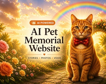 Personalized Pet Memorial Website with Voice Narration and Rainbow Bridge Tribute