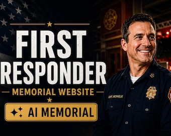 Personalized First Responder Memorial Website with Voice Narration for Firefighters and Police Officers