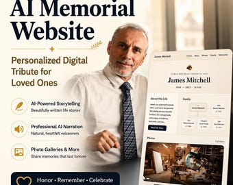Personalized Memorial Website with Voice Narration and Photo Gallery for Loved Ones