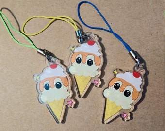 Takocream Cone 1.5" Single-Sided Clear Acrylic Charm