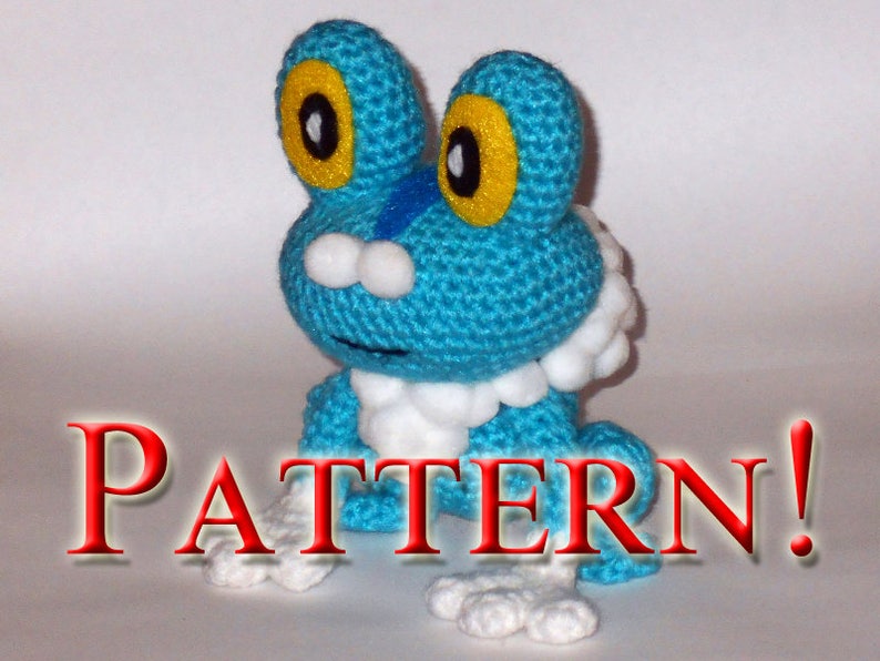 PATTERN: Froakie Crochet Plush image 1