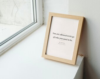 Let Go Quote Print · Self Growth Wall Art · Personal Growth Decor · Digital Download · 5x7 8x10 11x14