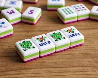 American Mahjong Tiles, Four-Layer Acrylic Set, Game Night Collectors, 160 Pieces with Joker & Crak